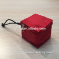 Creative square 600d waterproof zipper folded red bag